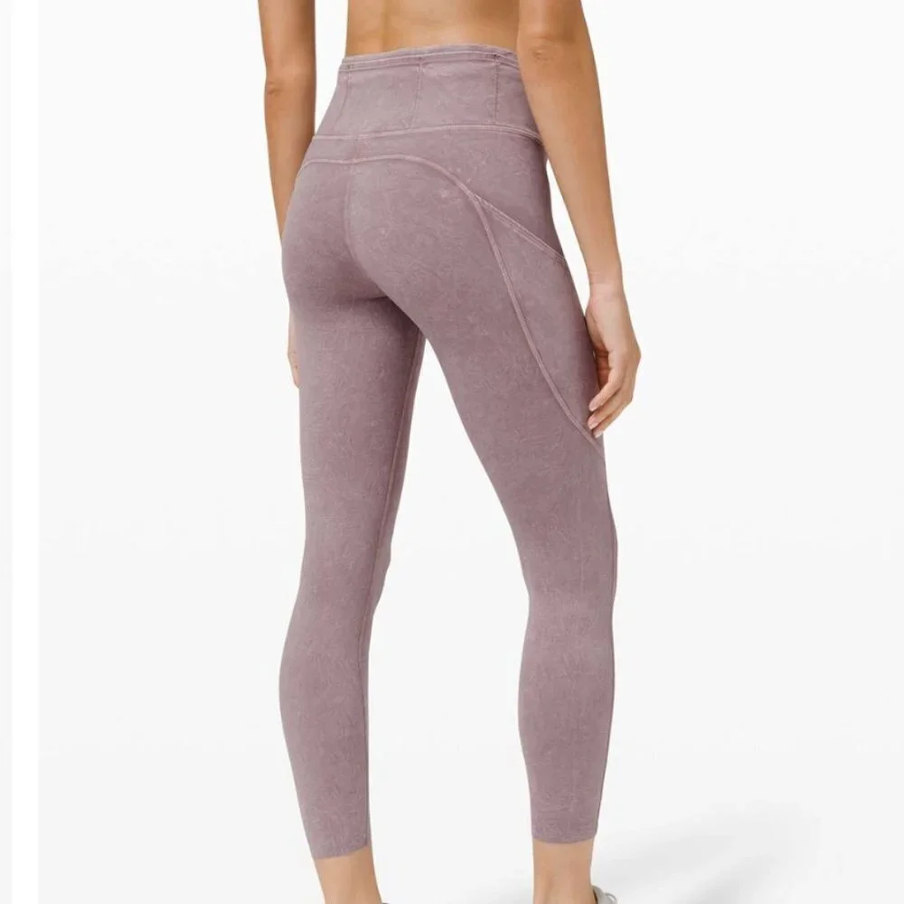 Lululemon Fast and Free Tight II 25” Ice Dye Non-Reflective Leggings Size 6